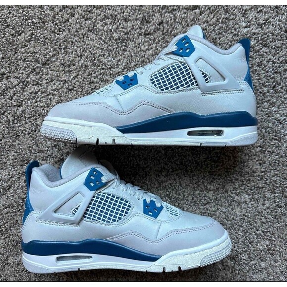 Nike Air Jordan 4 Retro 2024 Military Blue Size 5 Youth (Size 6.5 Women's) - Picture 2 of 10